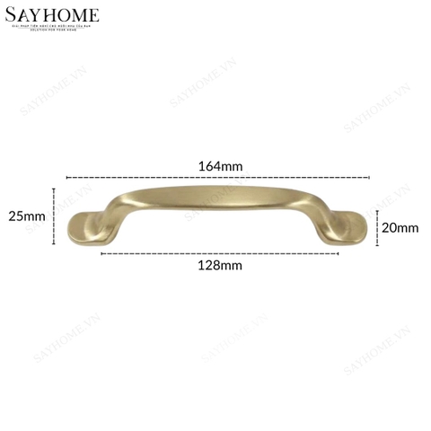 Tay nắm tủ hiện đại màu vàng gold SH1195