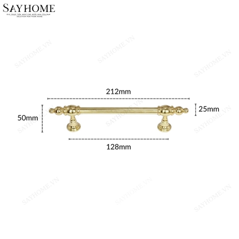 Tay nắm tủ tân cổ điển màu vàng gold 18k SH1388 tại thành phố Hồ Chí Minh