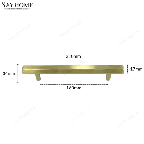 Tay nắm tủ hiện đại màu vàng gold SH1410