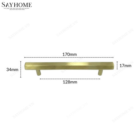 Tay nắm tủ hiện đại màu vàng gold SH1410