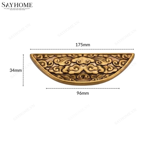 Tay nắm tủ tân cổ điển Vintage màu vàng đồng SH16VD16 tại thành phố Hồ Chí Minh