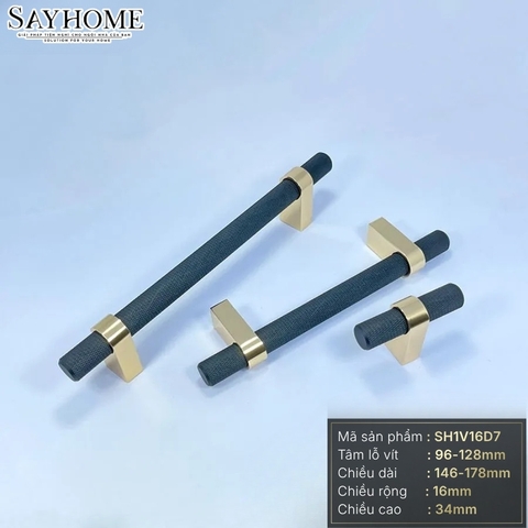 Tay nắm âm tủ hiện đại màu bạc xước SH1V16D7 tại Tân Bình