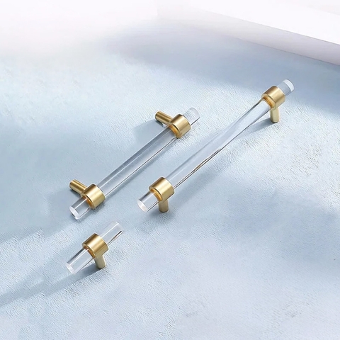 Tay nắm tủ hiện đại acrylic đế liên kết đồng SH22D03