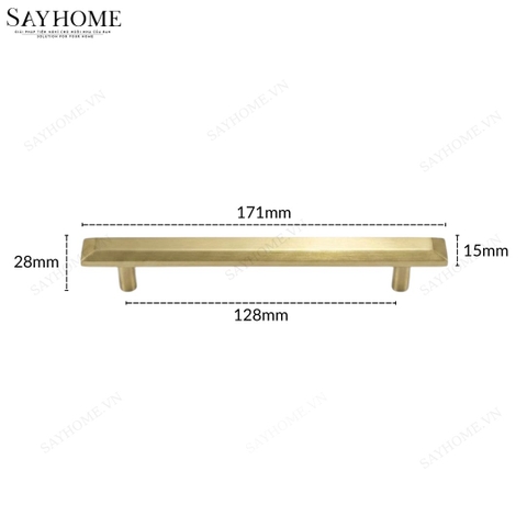 Tay nắm tủ hiện đại màu vàng gold SH2388