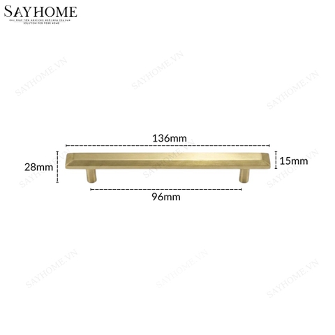 Tay nắm tủ hiện đại màu vàng gold SH2388
