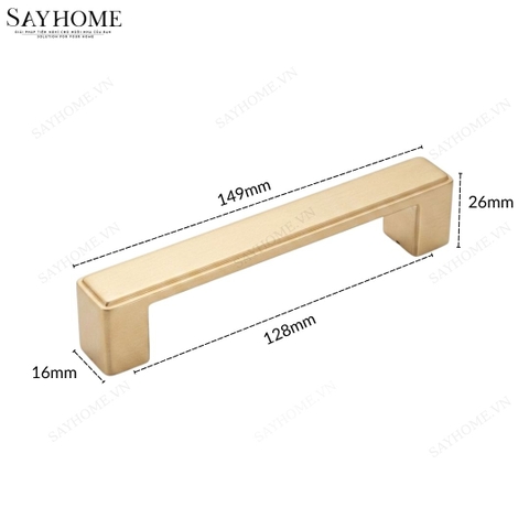 Tay nắm tủ hiện đại màu vàng gold SH28V02 tại thành phố Hồ Chí Minh