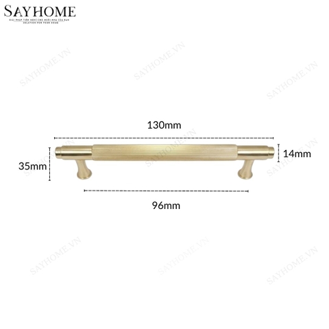 Tay nắm tủ tân cổ điển vintage màu vàng gold SH2811