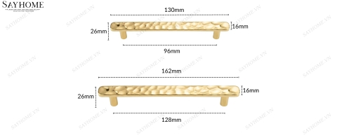 Tay nắm tủ hiện đại vàng gold 18k SH2844