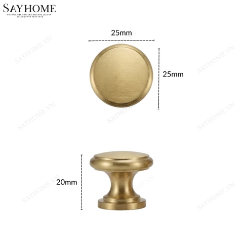 Núm tủ tân cổ điển vintage màu vàng gold SH3V03N tại thành phố Hồ Chí Minh