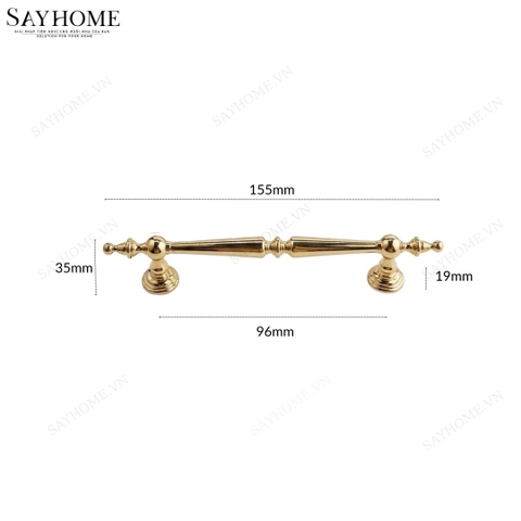 Thông số kĩ thuật Tay nắm đũa tân cổ điển vintage màu vàng gold 18k SH3088 tại Thành phố Hồ Chí Minh