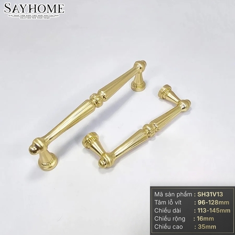 Tay nắm tủ tân cổ điển vintage màu vàng gold SH31V13 tại thành phố Hồ Chí Minh