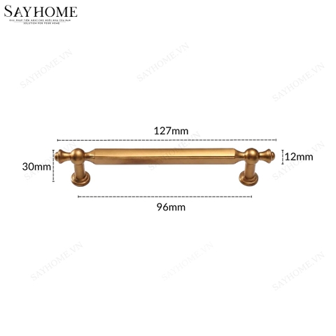 Tay nắm tủ tân cổ điển vintage màu đồng SH3319