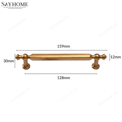 Tay nắm tủ tân cổ điển vintage màu đồng SH3319