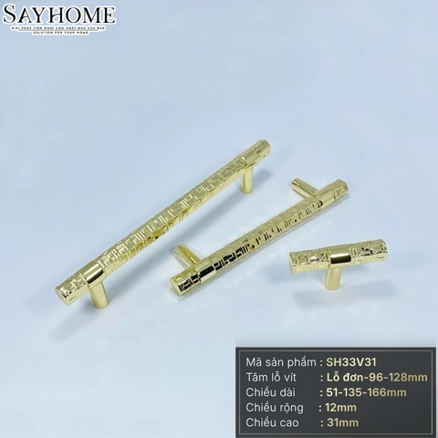 Tay nắm đũa hiện đại màu vàng gold  SH33V31 tại thành phố Hồ Chí Minh
