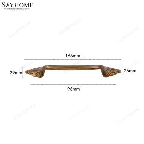Tay nắm tủ tân cổ điển Vintage màu đồng SH3667