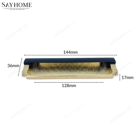 Tay nắm âm tủ hiện đại màu vàng đen SH50D77 tại thành phố Hồ Chí Minh