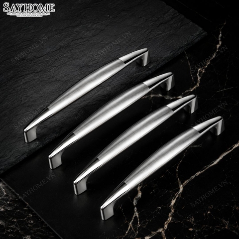 Tay nắm tủ hiện đại màu inox bóng SH5276