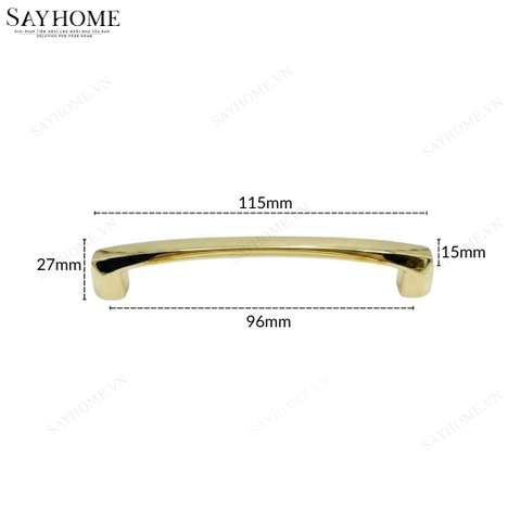 Tay nắm tủ hiện đại màu vàng gold 18k SH5514