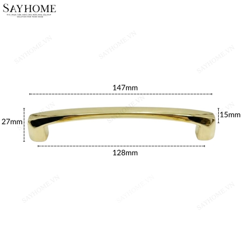 Tay nắm tủ hiện đại màu vàng gold 18k SH5514