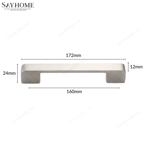 Tay nắm tủ hiện đại màu bạc SH5523