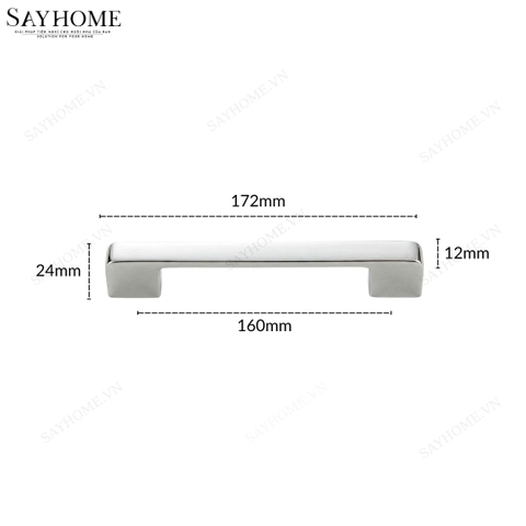Tay nắm tủ hiện đại màu inox bóng SH5523