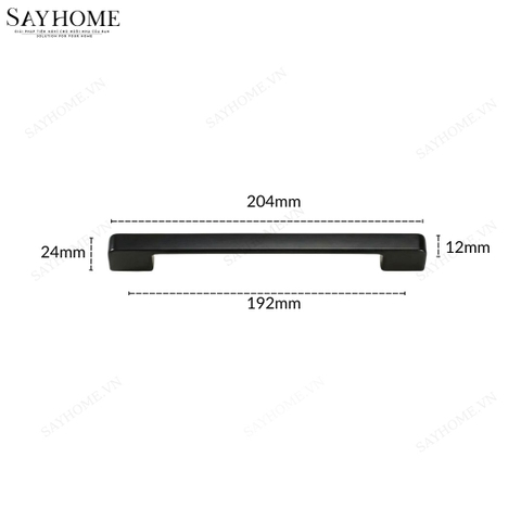 Tay nắm tủ hiện đại màu đen SH5523 tại thành phố Hồ Chí Minh