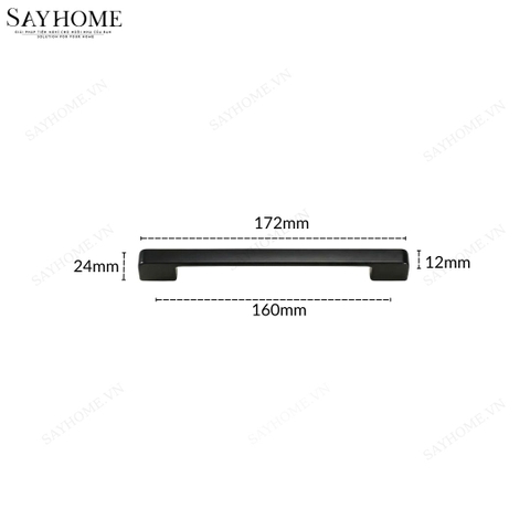 Tay nắm tủ hiện đại màu đen SH5523 tại thành phố Hồ Chí Minh