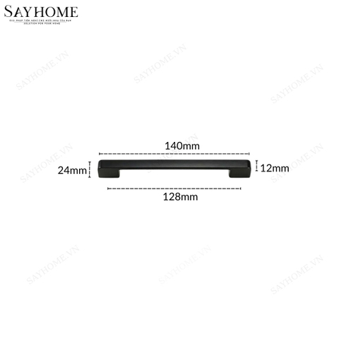 Tay nắm tủ hiện đại màu đen SH5523 tại thành phố Hồ Chí Minh