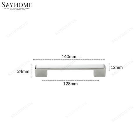 Tay nắm tủ hiện đại màu inox bóng SH5523