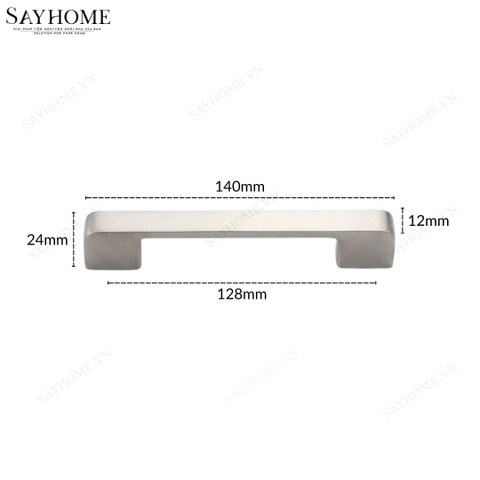 Tay nắm tủ hiện đại màu bạc SH5523