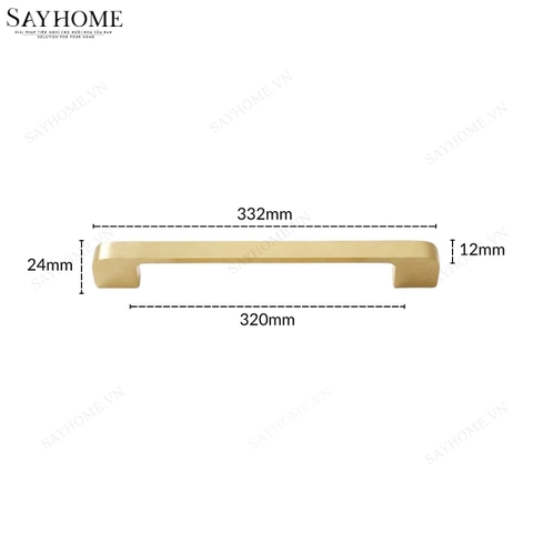 Tay nắm tủ hiện đại màu vàng xước SH5523