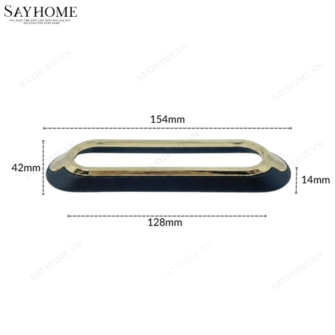 Tay nắm tủ hiện đại màu đen vàng SH5D52V8 tại Tân Bình