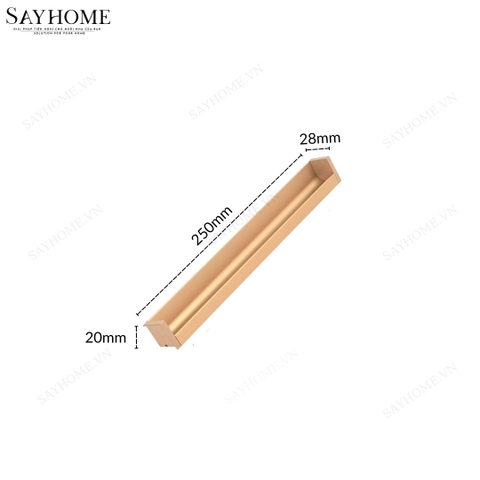 Tay nắm âm tủ hiện đại màu vàng mờ SH5529 tại thành phố Hồ Chí Minh