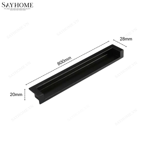 Tay nắm âm tủ hiện đại màu đen SH5529 tại thành phố Hồ Chí Minh