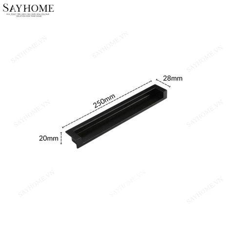 Tay nắm âm tủ hiện đại màu đen SH5529 tại thành phố Hồ Chí Minh