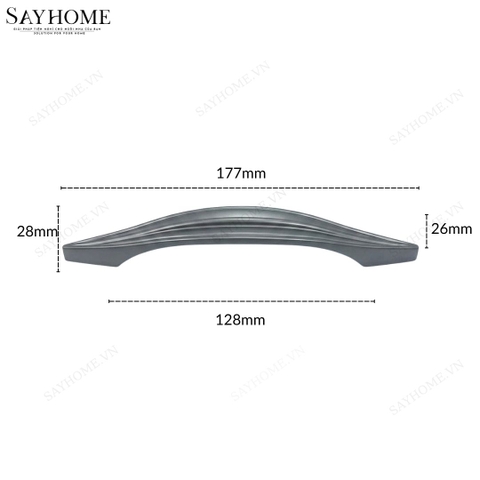 Tay nắm tủ tân cổ điển Vintage màu ghi xám SH5572