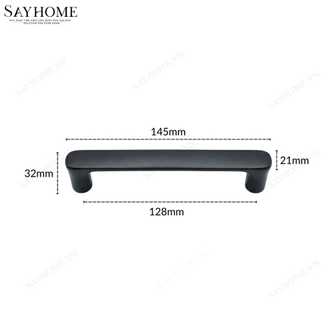 Tay nắm tủ hiện đại màu đen SH5582 tại Thành phố Hồ Chí Minh