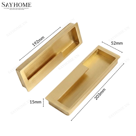 Tay nắm âm tủ hiện đại màu vàng gold SH5589