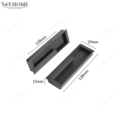 Tay nắm âm tủ cao cấp hiện đại màu đen SH5589 tại thành phố Hồ Chí Minh