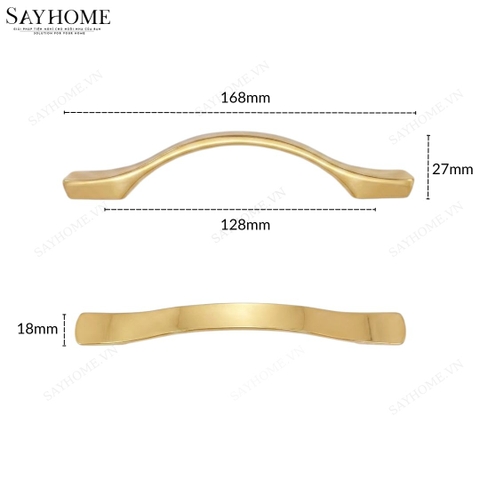 Tay nắm tân cổ điển Vintage màu vàng gold SH5598