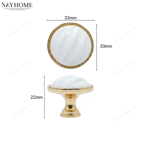 Núm tủ tân cổ điển vintage màu vàng gold SH5651 tại thành phố Hồ Chí Minh