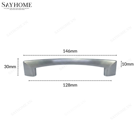 Tay nắm tủ hiện đại màu bạc SH5653 tại Tân Bình