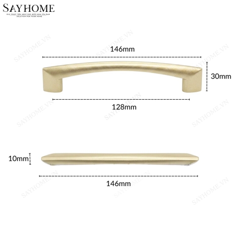 Tay nắm tủ hiện đại màu vàng gold SH5653