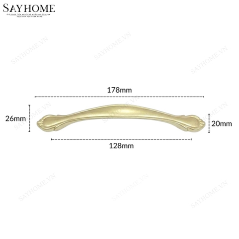 Tay nắm tủ tân cổ điển vintage màu vàng gold SH5707 tại thành phố Hồ Chí Minh