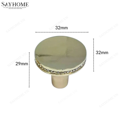 Núm tủ tân cổ điển vintage màu vàng gold pha lê SH5805 tại thành phố Hồ Chí Minh
