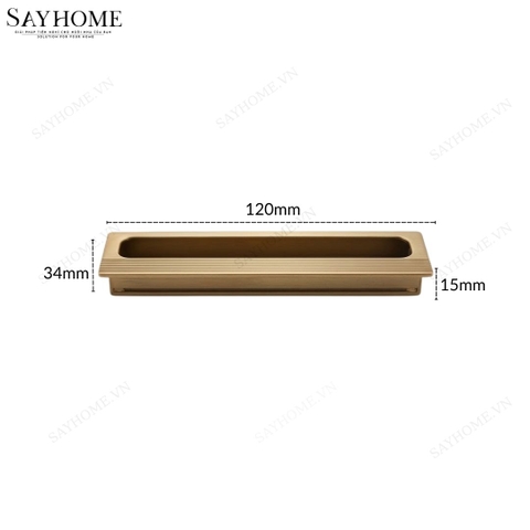 Tay nắm âm tủ hiện đại màu vàng đồng SH76D87 tại thành phố Hồ Chí Minh