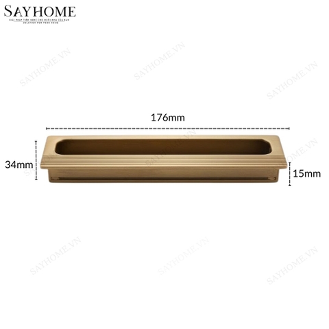 Tay nắm âm tủ hiện đại màu vàng đồng SH76D87 tại thành phố Hồ Chí Minh