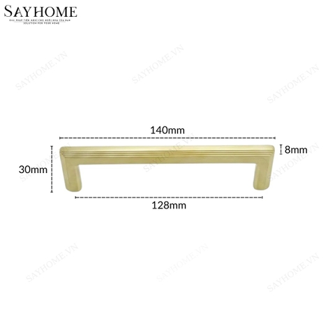 Tay nắm tủ hiện đại màu vàng gold SH8027