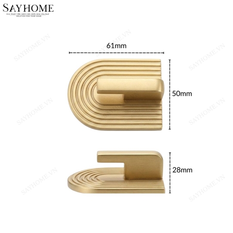 Tay nắm tủ hiện đại màu vàng gold SH80V36 tại thành phố Hồ Chí Minh