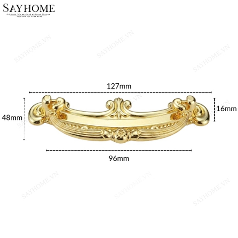 Tay nắm tủ tân cổ điển màu vàng gold SH80V51 tại thành phố Hồ Chí Minh